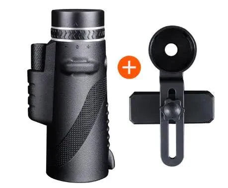 High-definition telescope with universal phone mount and waterproof design for clear 40X magnification viewing