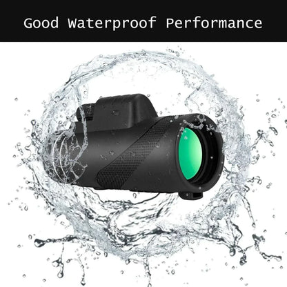 High-definition telescope with universal phone mount and waterproof design for clear, 40X magnified outdoor viewing