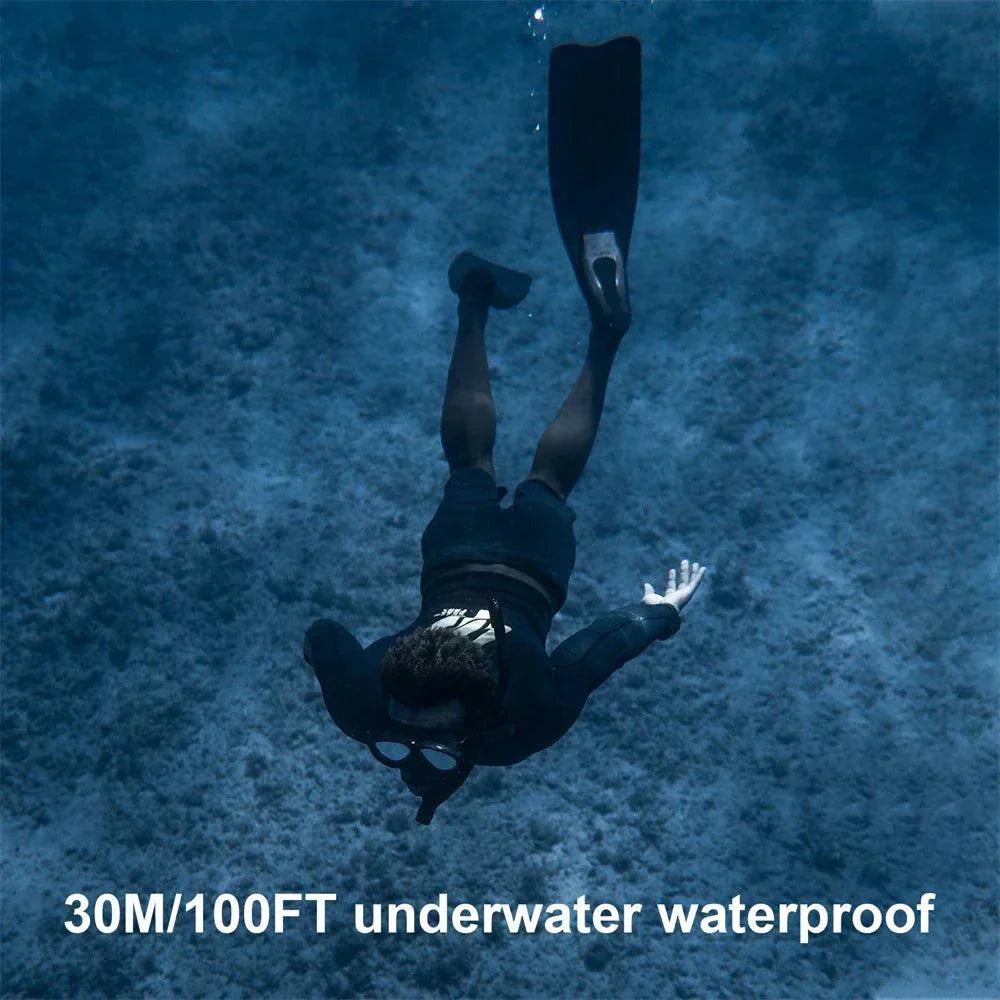 SJCAM C100 Plus Action Camera underwater with 30M waterproof capability capturing deep-sea diving moments