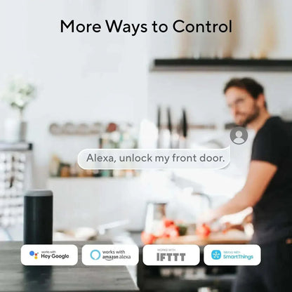 FingerGuard Smart Lock with Alexa voice control and compatibility with Google, Amazon Alexa, IFTTT, and SmartThings for secure home access
