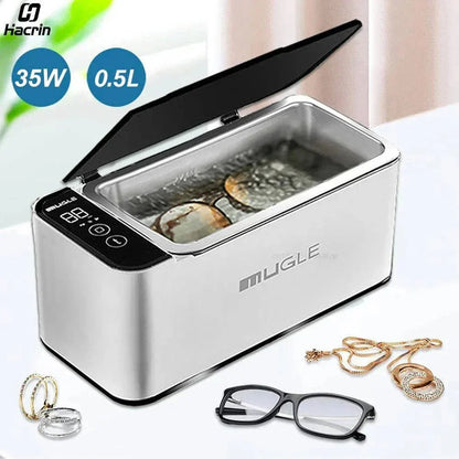 Ultrasonic 35W Cleaning Machine with 500ML tank cleaning jewelry glasses and watches